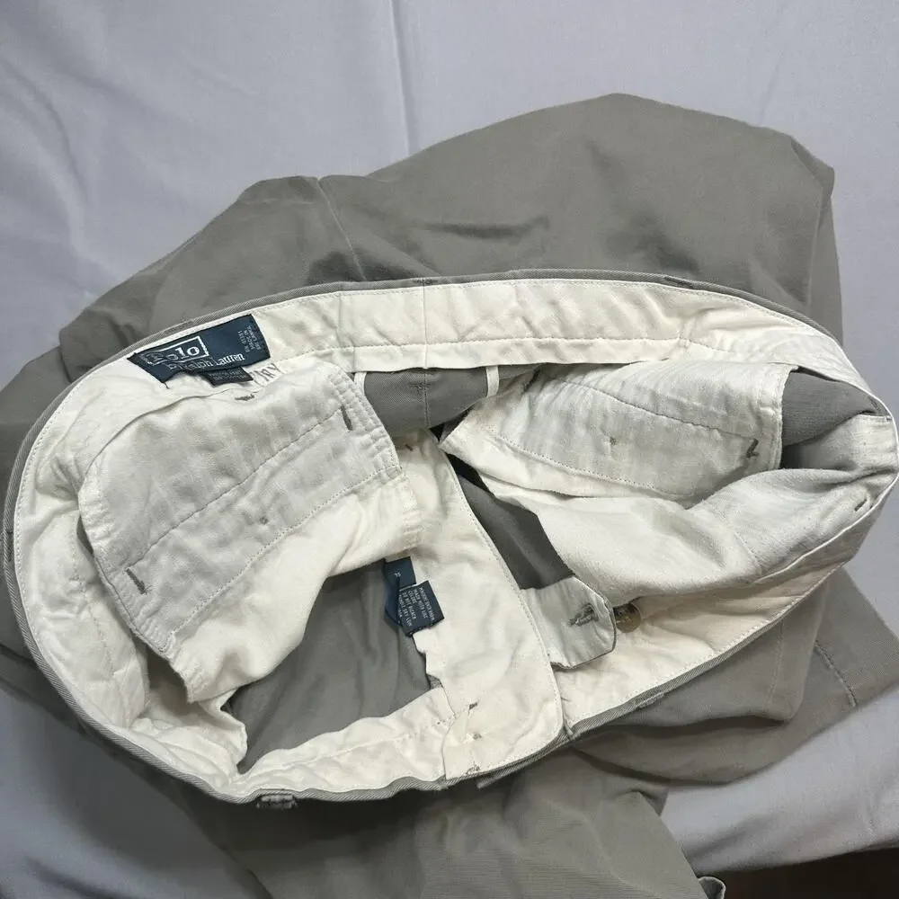 Polo Ralph Lauren Pants Mens 40x30 Gray Preston Chino Straight Leg Classic